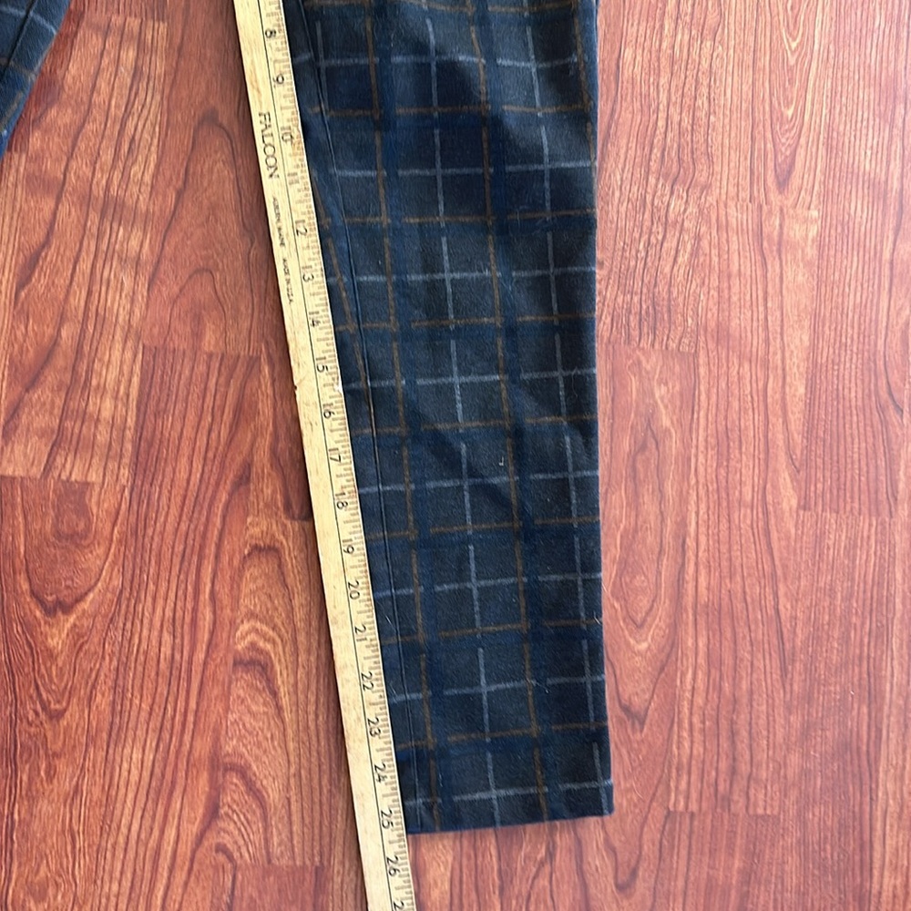 41 Hawthorn dress slacks size 4 petite. Dark gray with brown and navy squares. - Picture 4 of 8